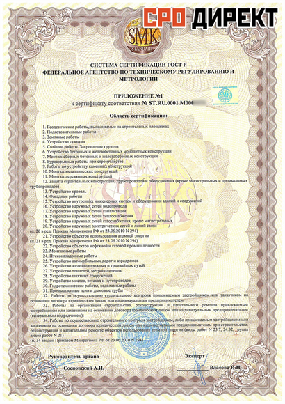 Городище - Область сертификации ИСО(ISO) 18001 