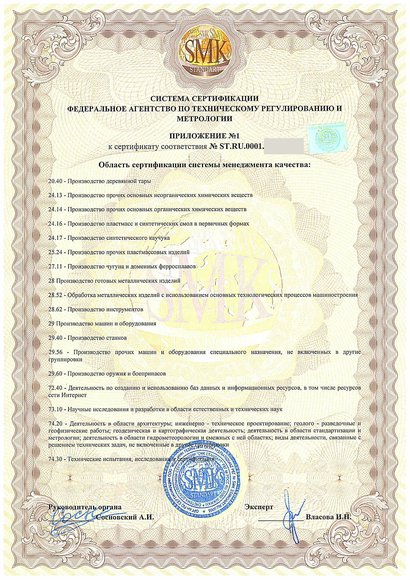 Кириши - Область сертификации ГОСТ РВ 0015-002-2012